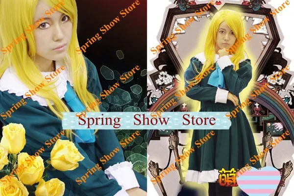IB Heroine Mary Длинное Зеленое Платье Аниме униформа косплей костюм|cosplay costume|anime