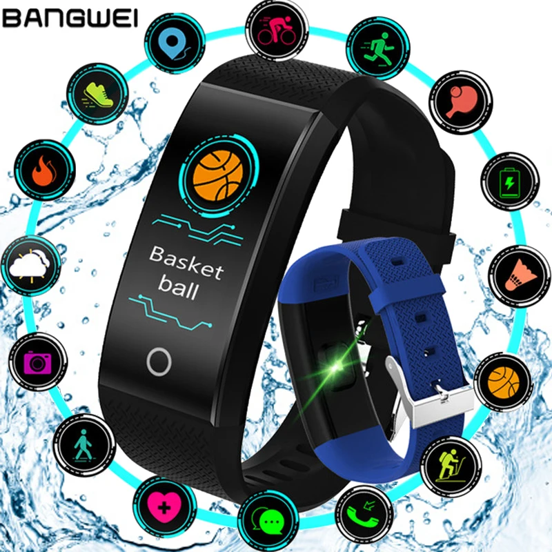 2019 BANDWEI новый бренд Мужская Фитнес Смарт часы с устройством слежения шагомер IP68