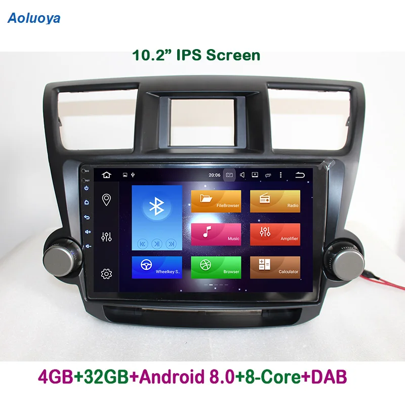 Aoluoya IPS RAM 4 Гб Восьмиядерный Android 8 0 автомобильный Радио DVD GPS навигационный плеер