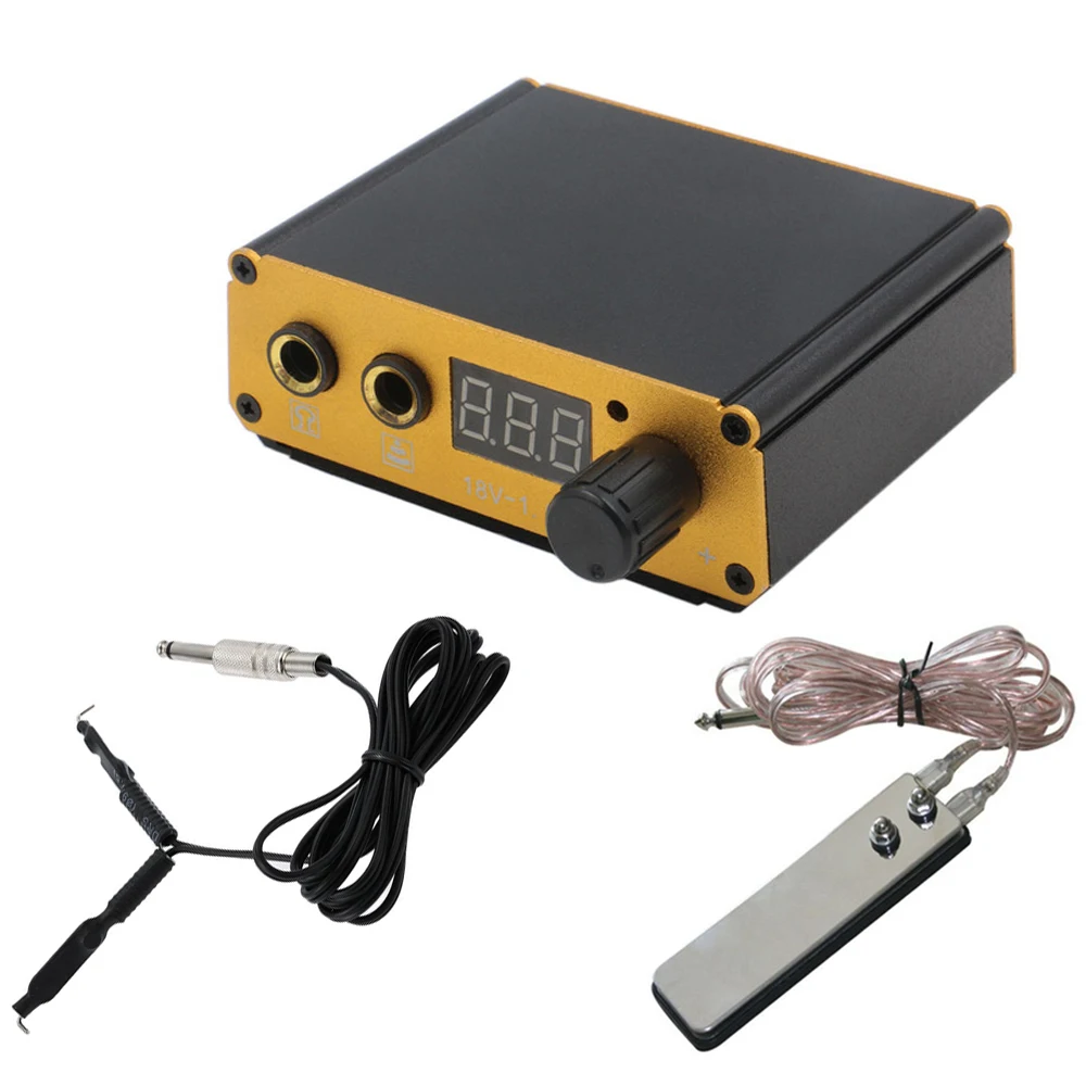 Professional LCD Dual Tattoo Power Supply Kit With Foot Switch Pedal Clip Cord For Machine | Красота и здоровье