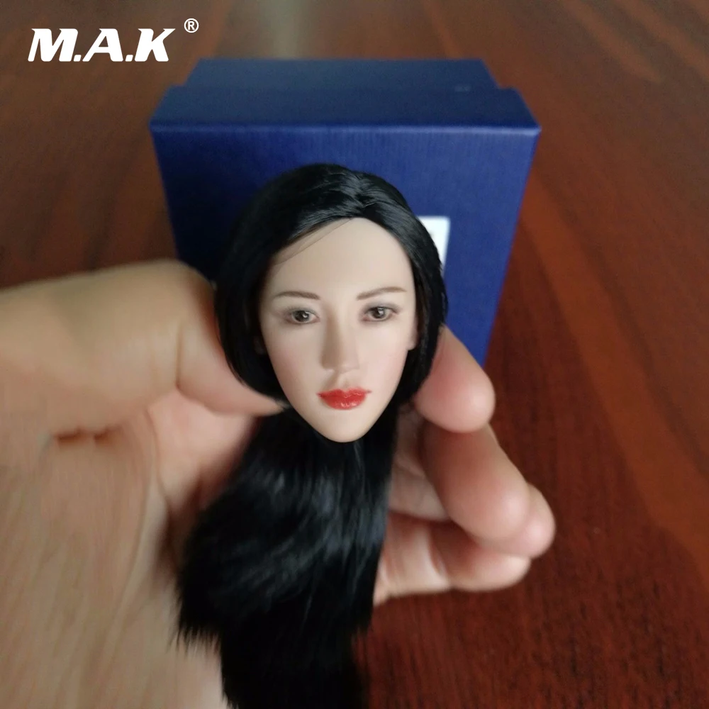 1/6 Female Head Sculpt Huntress Figure Black Long Hair Carving Model for 12&quot Action HT Phicen Body | Игрушки и хобби