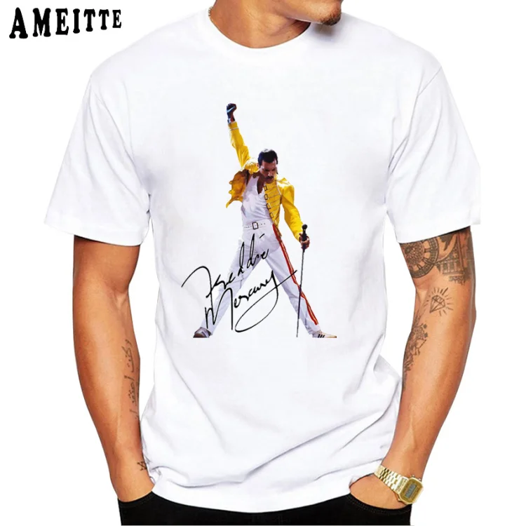 Футболка Freddie Mercury The queen Band Art, Мужская Хип-Хоп Ретро Рок хипстерская футболка, винтажные повседневные топы для мальчиков в стиле Харадзюку, Мужские футболки в стиле панк