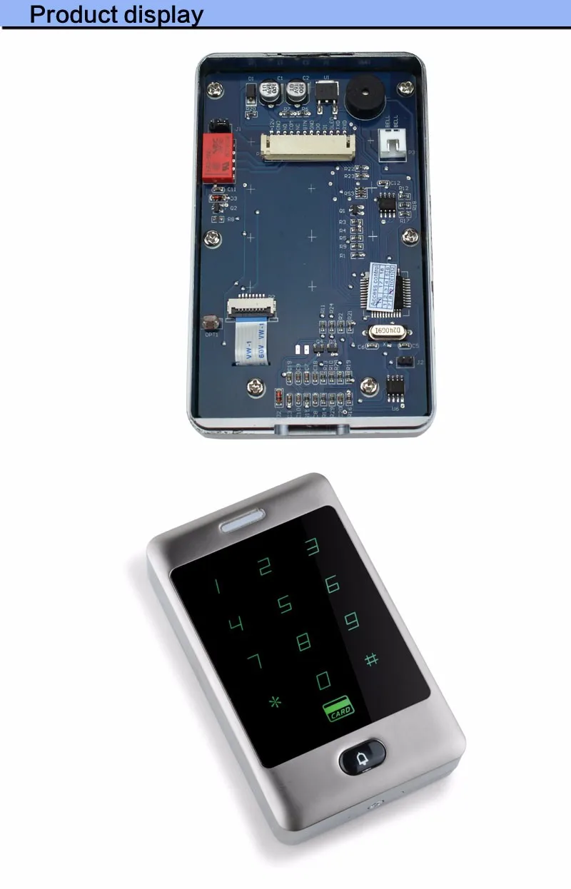 8000 пользователей Сенсорный Водонепроницаемый RFID Контроль доступа металлическая клавиатура+ 10 RFID брелоков для система контроля допуска к двери электрические дверные замки