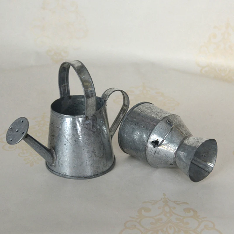 Миниатюрный винтажный Металлический горшок для полива молока ваза мини хранения