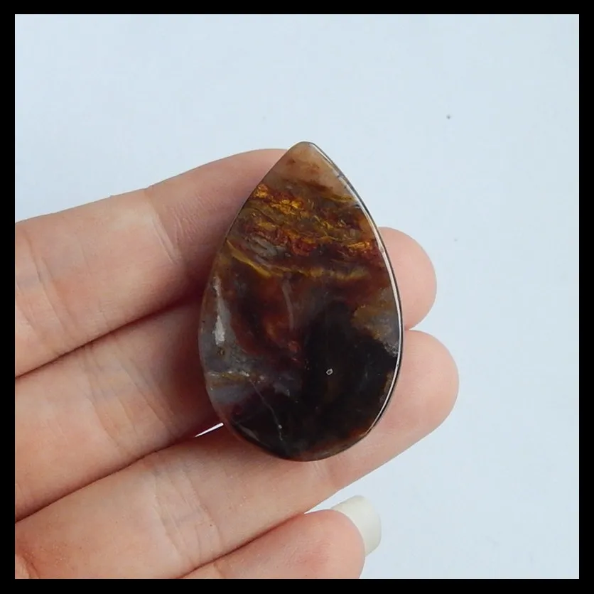 Semi-precious stones Pieterisite fashion Pendant cabochons Bead Fashion Jewelry For Accessories 39x25x14mm 13.8g | Украшения и