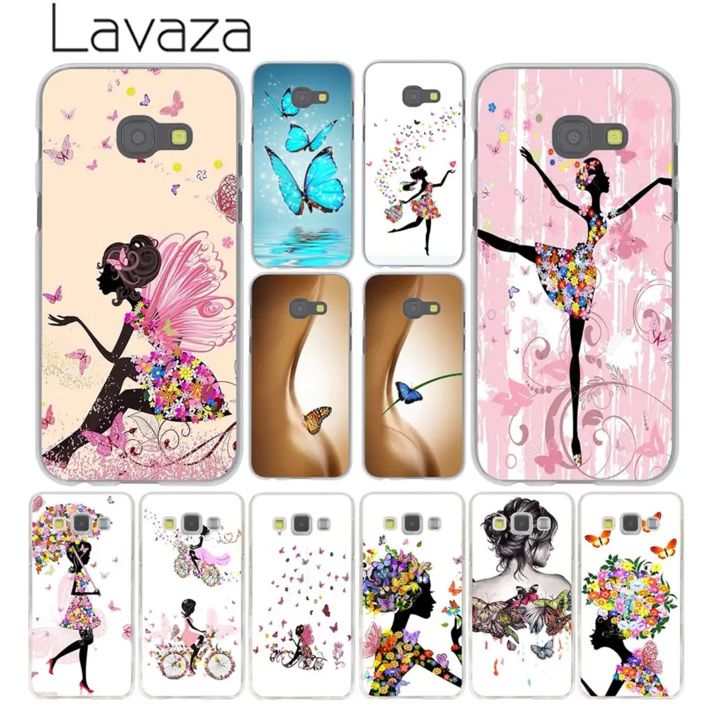 Чехол для телефона Lavaza Butterfly Dancing Girl Effect Samsung Galaxy Note 10 9 8 A9 A8 A7 A6 Plus 2018 A3 A5 2015 2016 2017 A2|case