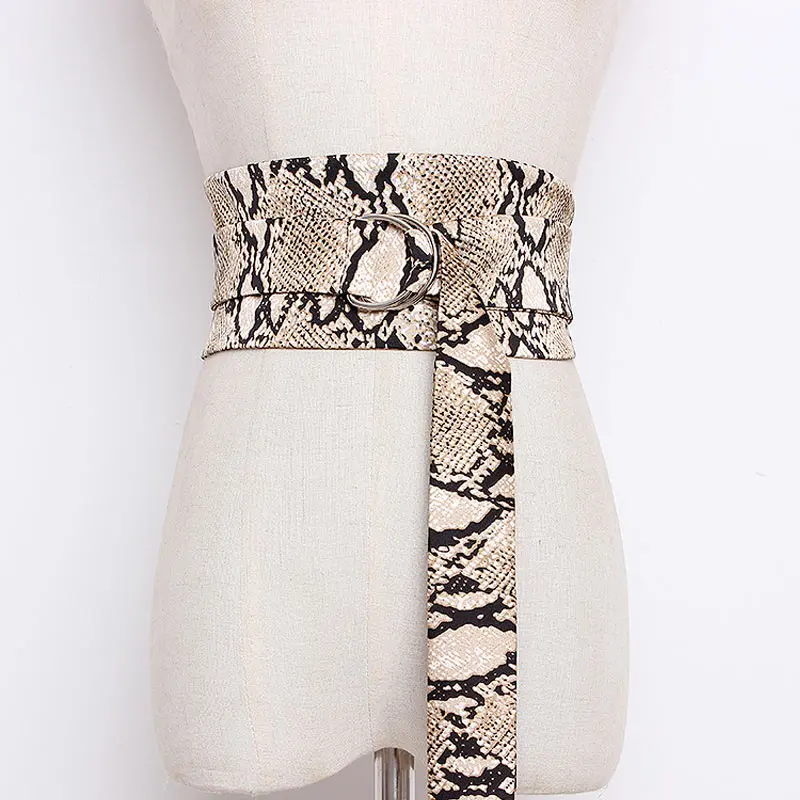 Женский ремень RealShe Леопардовый с принтом змеи на осень и зиму 2019|Женские ремни| |