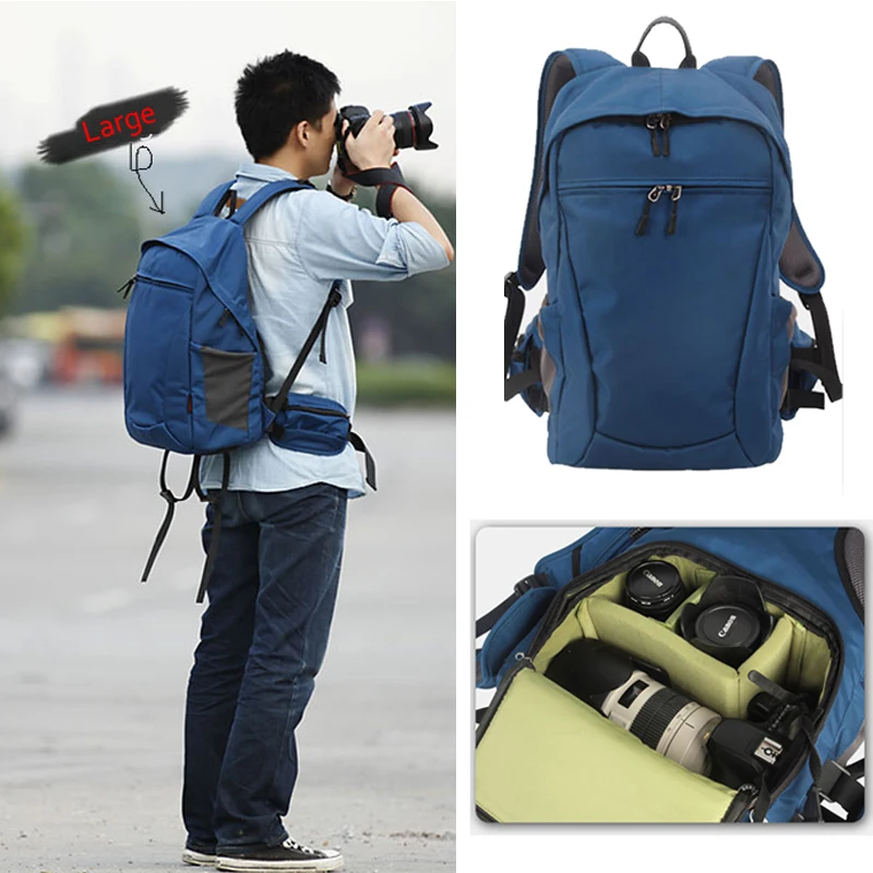 Roadfisher цифровых однообъективных зеркальных камер и Камера сумка Mochila рюкзак 15