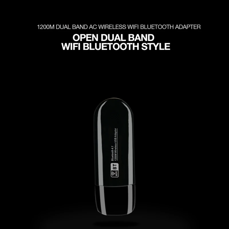 2 в 1 мини 5 ГГц сетевая карта Bluetooth 4 беспроводной Ac 1200 Мбит/с адаптер