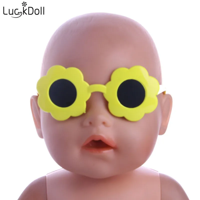 18-дюймовые куклы LUCKDOLL Красочные Солнцезащитные очки с цветами лучший подарок для