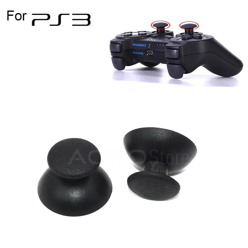 2 Pcs Black Analog Joystick Stick for Sony Playstation PS3 Caps Controller Thumbsticks Dualshock 3 Replacement | Электроника