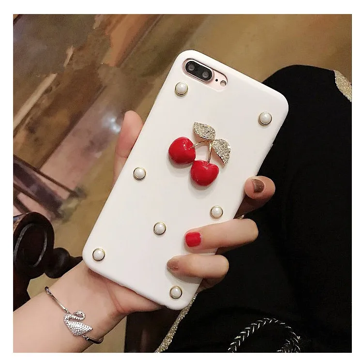 XSMYiss Алмазный Вишневый мягкий чехол для телефона из ТПУ iphone 11 Pro MAX 6 6S 7 8 Plus XR X XS Max