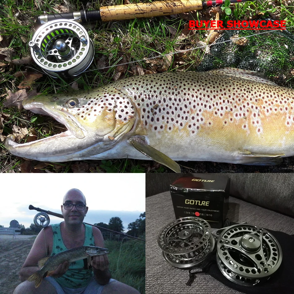 Goture Fly Рыболовная катушка 3/4 5/6 7/8 9/10 Wheel большая беседка 2 + 1BB левая/правая рука CNC