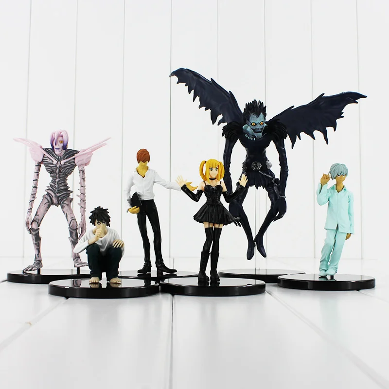 6pcs/lot Anime Cartoon Death Note L Killer Ryuuku Rem Misa Amane PVC Action Figures Toys Free Shipping |