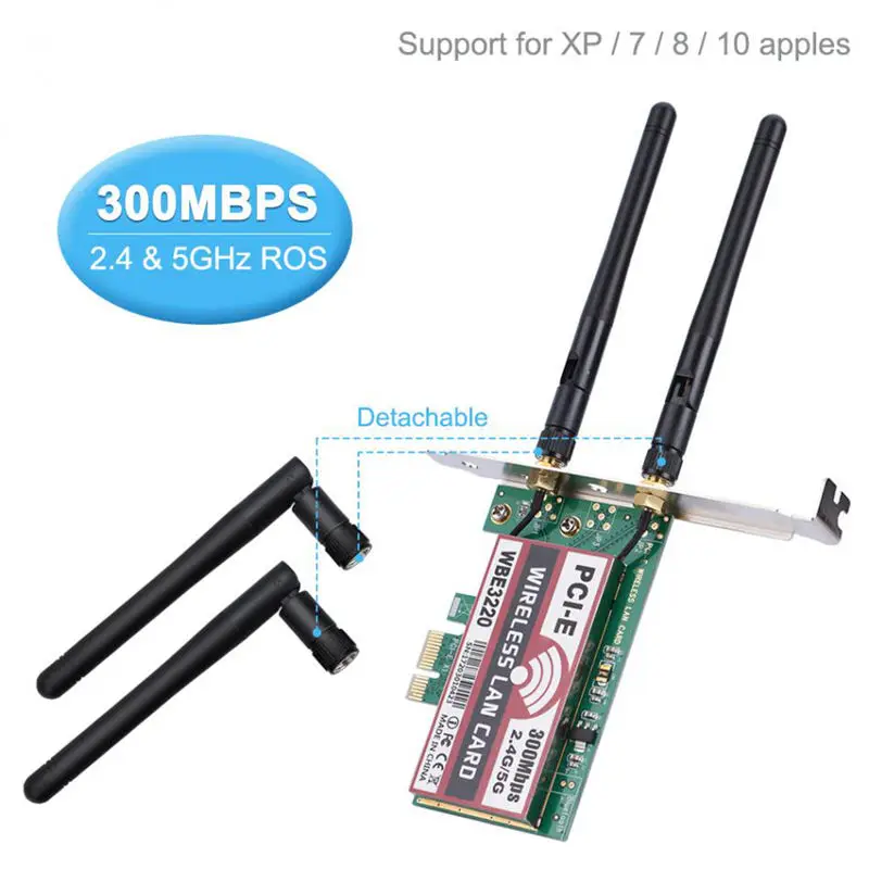 2 4G/5G 300mbps Pci E двухдиапазонный Ap беспроводной Wifi Wlan адаптер Беспроводная точка