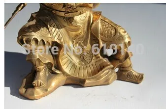 SCY New China beautifully renovated old antique collectibles folk brass statue home decoration Knife on the guan gong | Дом и сад
