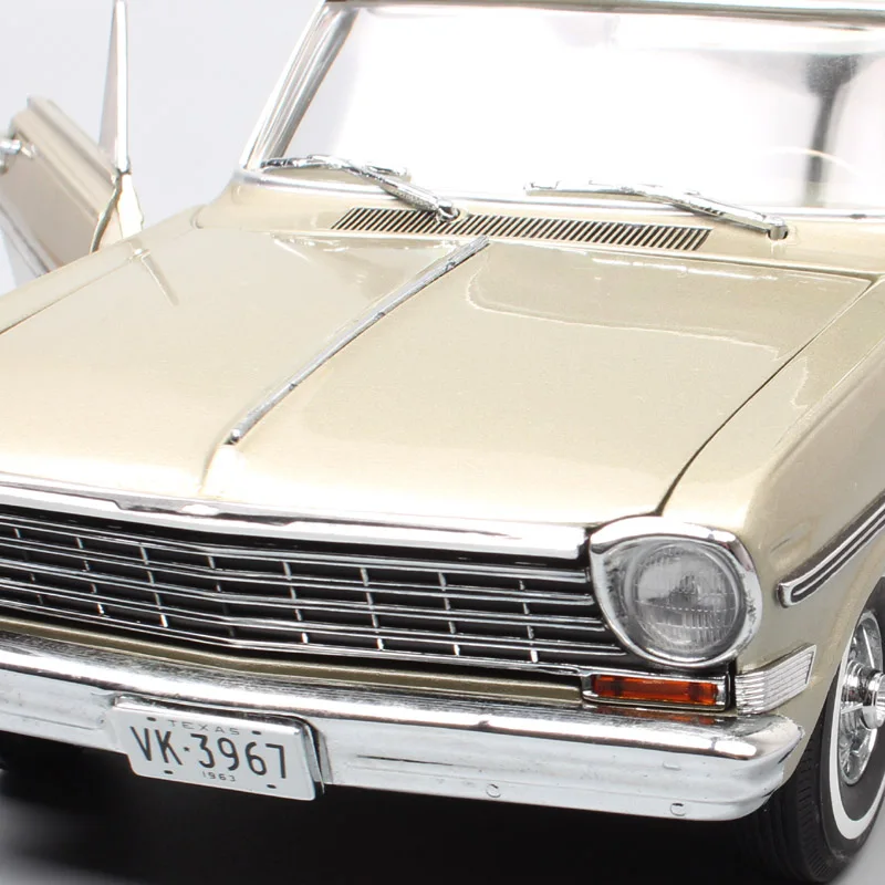 Детские 1:18 масштабные большие винтажные Sunstar 1963 Chevrolet Chevy II Nova coupe Diecasts& Toy Vehicles модели автомобилей игрушки для коллекции