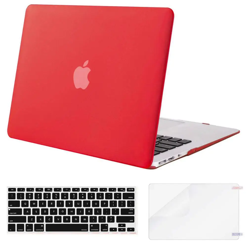 Matte Red Чехол для ноутбука MOSISO для Apple MacBook Air 13 дюймов A1466 матовый чехол для ноутбука Macbook Pro Retina13 A1502/A1425+ чехол для клавиатуры - Цвет: Matte Red