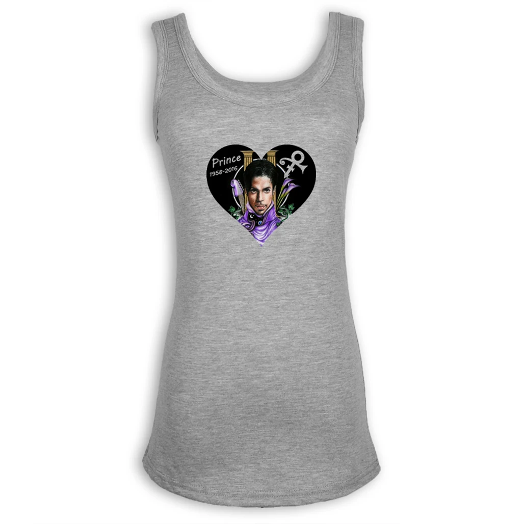 Prince Rogers Nelson Heart Design Graphic Tee Cool Fitness Tank Top для девушек и хлопковые летние топы Женская