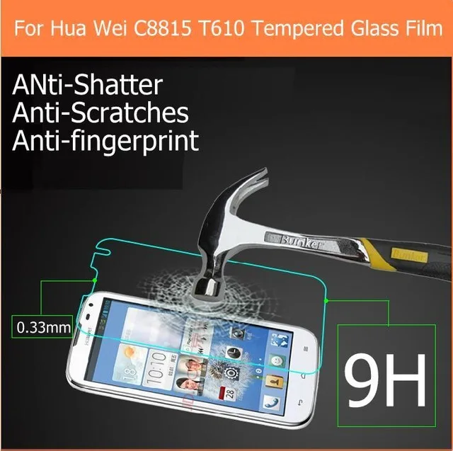 2.5D Закаленное стекло для Huawei Ascend G610 Высококачественная защитная пленка