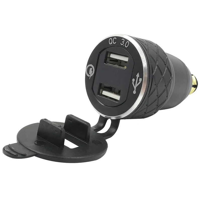 Зарядное устройство QC3.0 с двумя USB портами для BMW мотоцикла Triumph Tiger Ducati Hella разъем