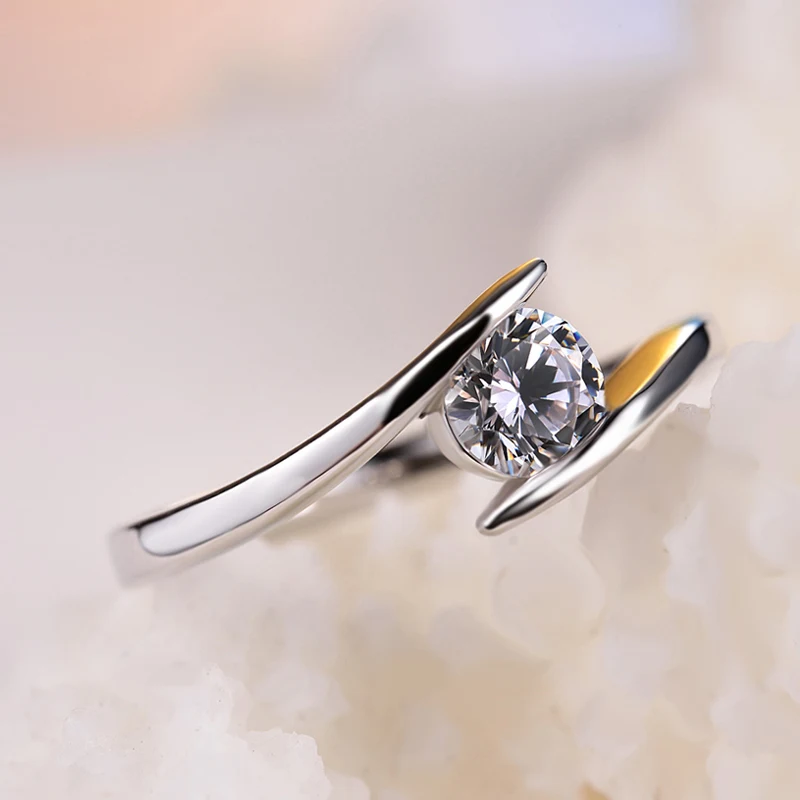2018 Anillos ювелирные изделия кольца для женщин белый цвет золота циркония