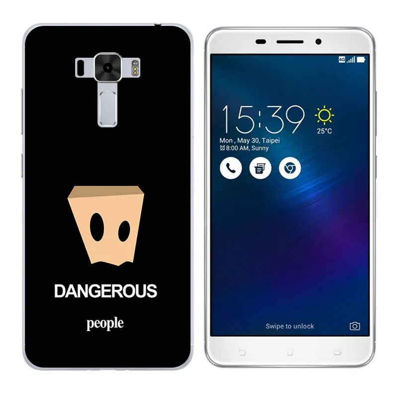 Silicon for Asus Zenfone 3 Laser ZC551KL Back Cover Skateboard Printing Case shell |