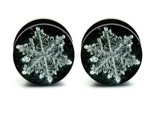 1 пара в рождественском стиле ухо калибр пробка акриловый тоннель для ушей бижутерия пирсинга|body piercing