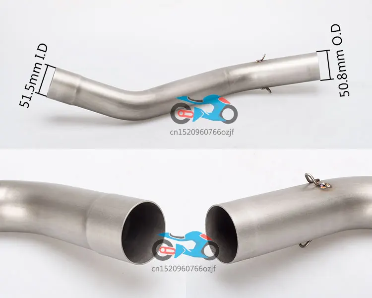 Выхлопная труба мотоцикла средняя из нержавеющей стали подходит для 51 мм