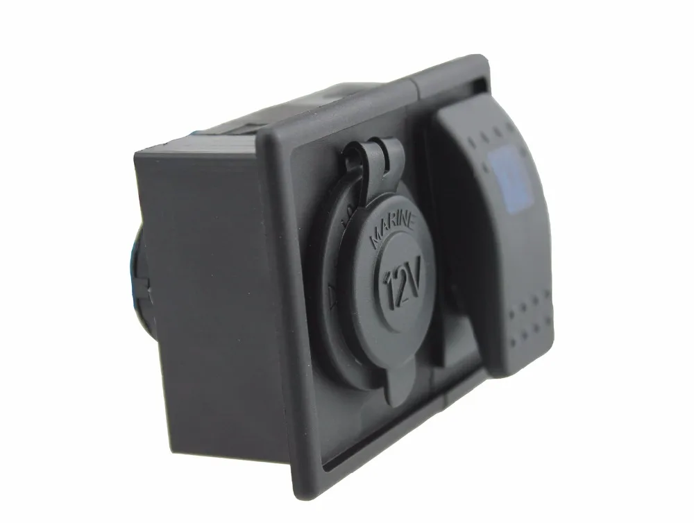 Зарядное устройство с синим светодиодом 12 24 в пост. Тока|motorcycle charger socket|socket for carcar
