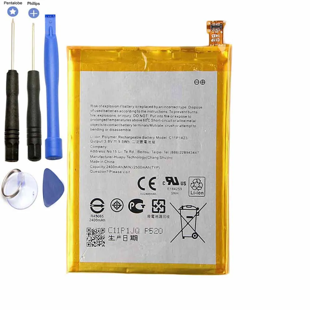 2400 мАч C11P1423 внутренняя батарея телефона для ASUS Zenfone2 ZE500CL Z00D умная фотобатарея с