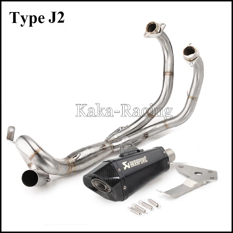 Type J2 FZ mt 07 мотоцикл Akrapovic глушитель выхлопной системы для Yamaha MT07 fzfz07 FZ-07 Tracer(-) XSR700 - Цвет: Type J2