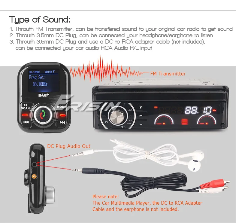 Erisin ES361 USB DAB+ цифровое радио lcd A2DP Bluetooth SD RDS fm-передатчик