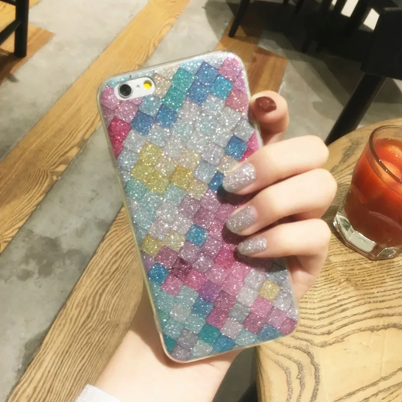 Luxury Bling Fish Scales Rhombus Plating Glitter Phone Cases For iPhone 7 6 6S Plus Case Protective Back Cover |
