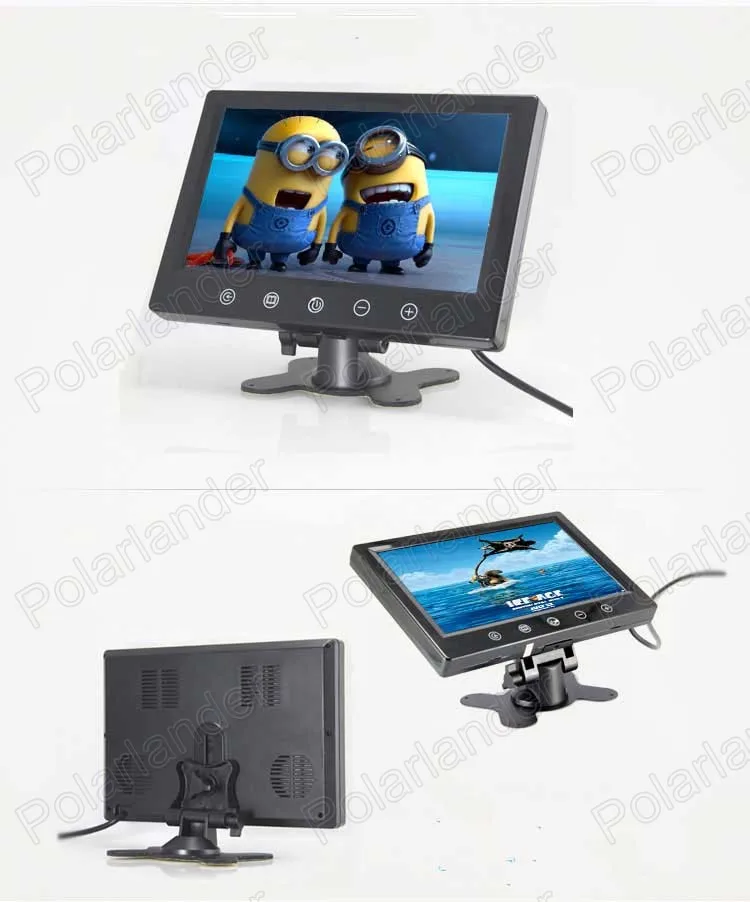 

9 Inch Color TFT LCD Screen 2-Channel Input Car Monitor Support rear view camera reverse priority car monitor display
