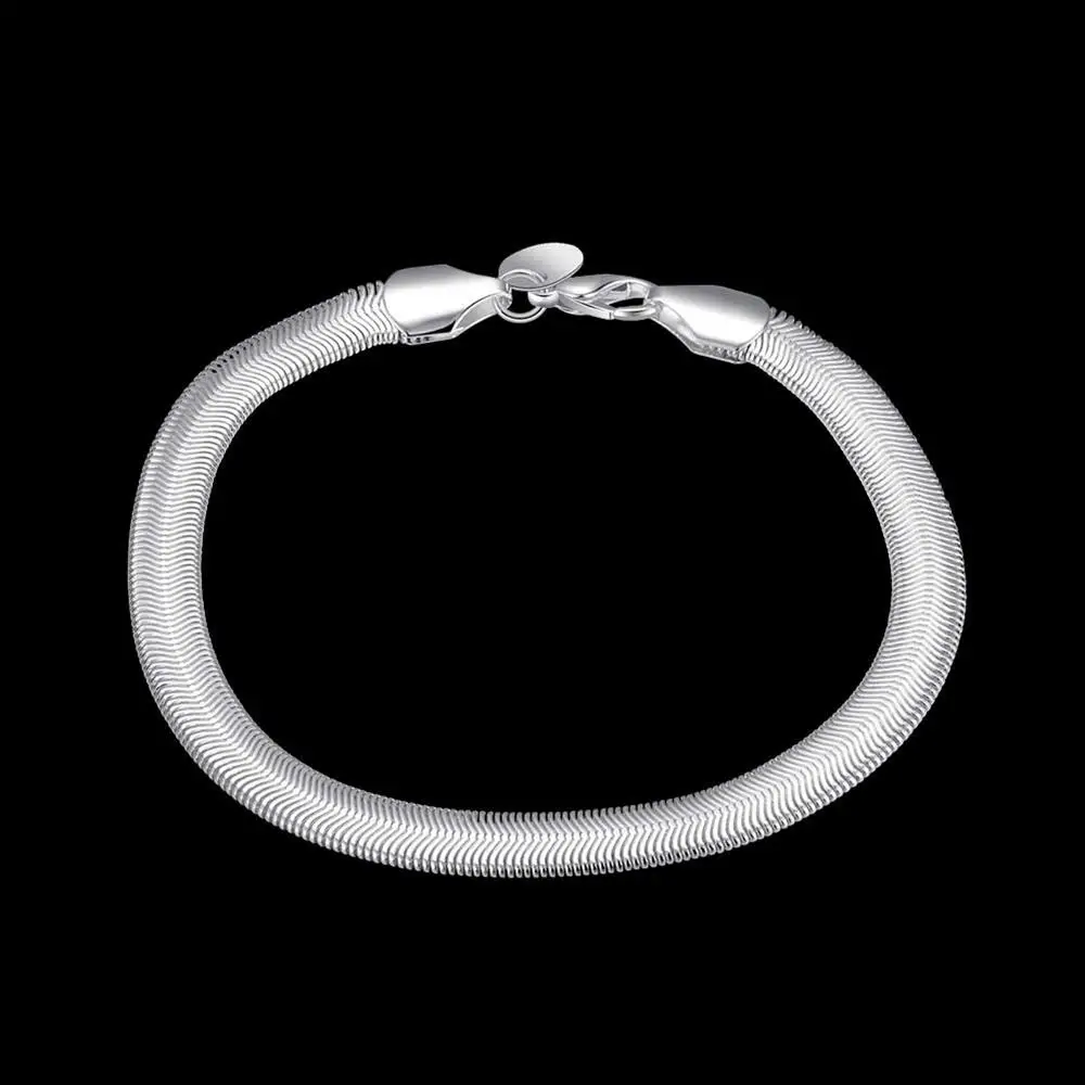 Мягкие плоские браслеты bracciali pulseira coreana donna kids voor mannen серебристого цвета de luxo viennois