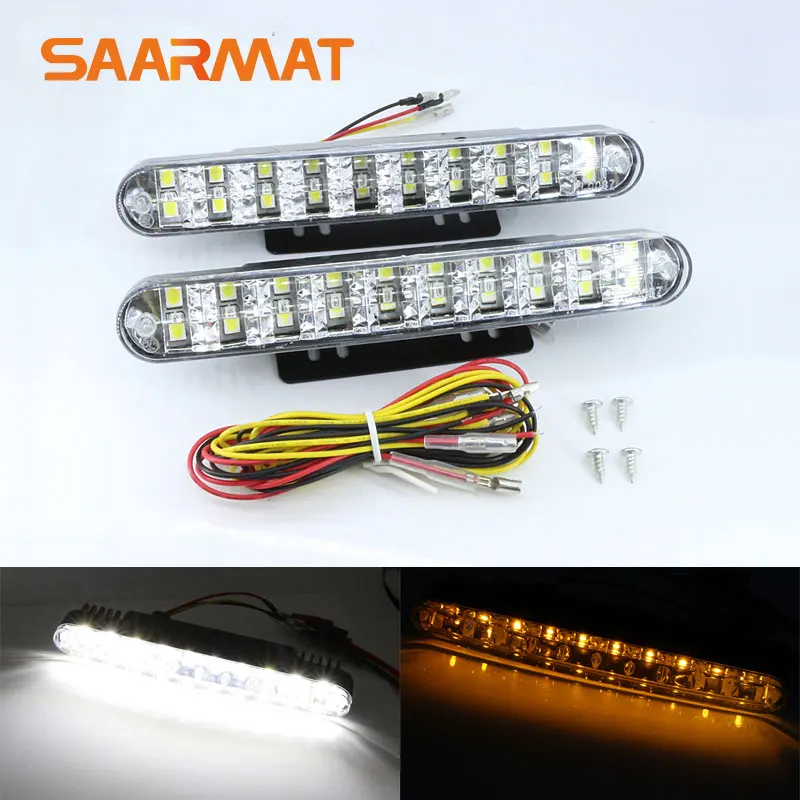 Пара 30 SMD водонепроницаемый белый и янтарный двухцветный СВЕТОДИОДНЫЙ