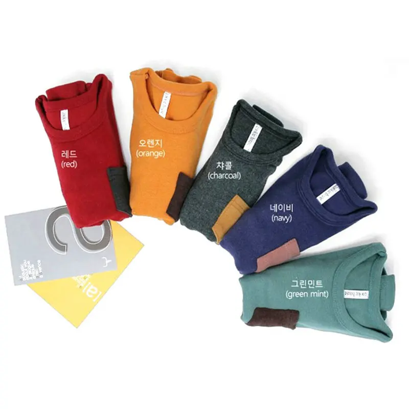 Футболка с длинным рукавом круглым вырезом и карманами|girls shirts|girls longingboys long sleeve tee