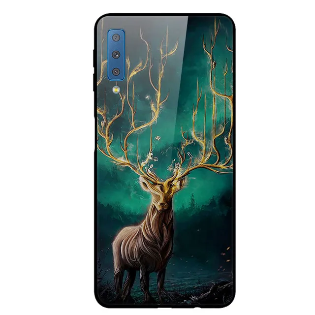 17 Для samsung A7 чехол из закаленного стекла A750 жесткий чехол для samsung Galaxy A7 чехлы для телефонов Чехол 7 7A мягкий бампер - Цвет: 17