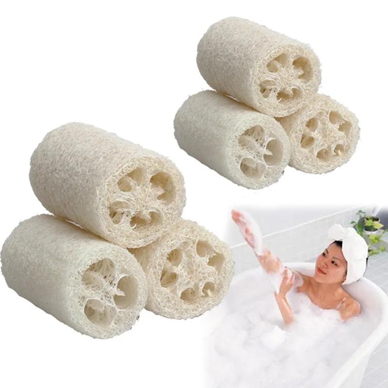 3 шт./компл. губка для душа тела ванны Scrubber натуральная lufah Luffa Loofa купания