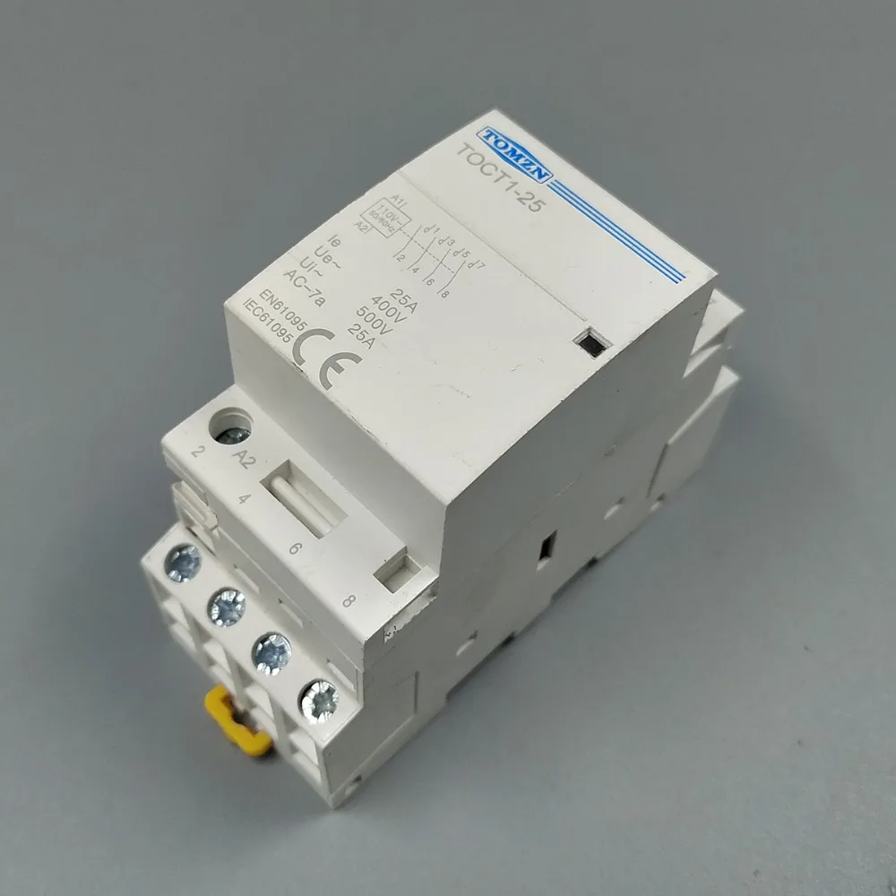 TOCT1 4P 25A 110 В катушка Гц Din rail бытовой модульный контактор переменного тока 4NO или 2NO