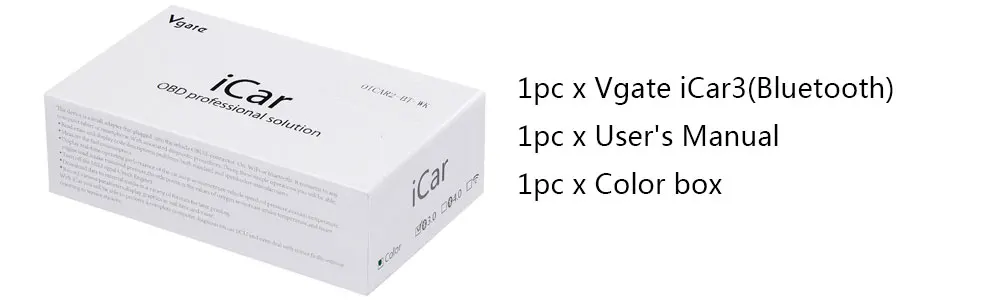 Vgate iCar3 ELM327 Bluetooth диагностические инструменты obd obd2 сканер считыватель кода для компьютерной диагностики автомобиля 2 elm 327 диагностики автомобиля для Android/windows