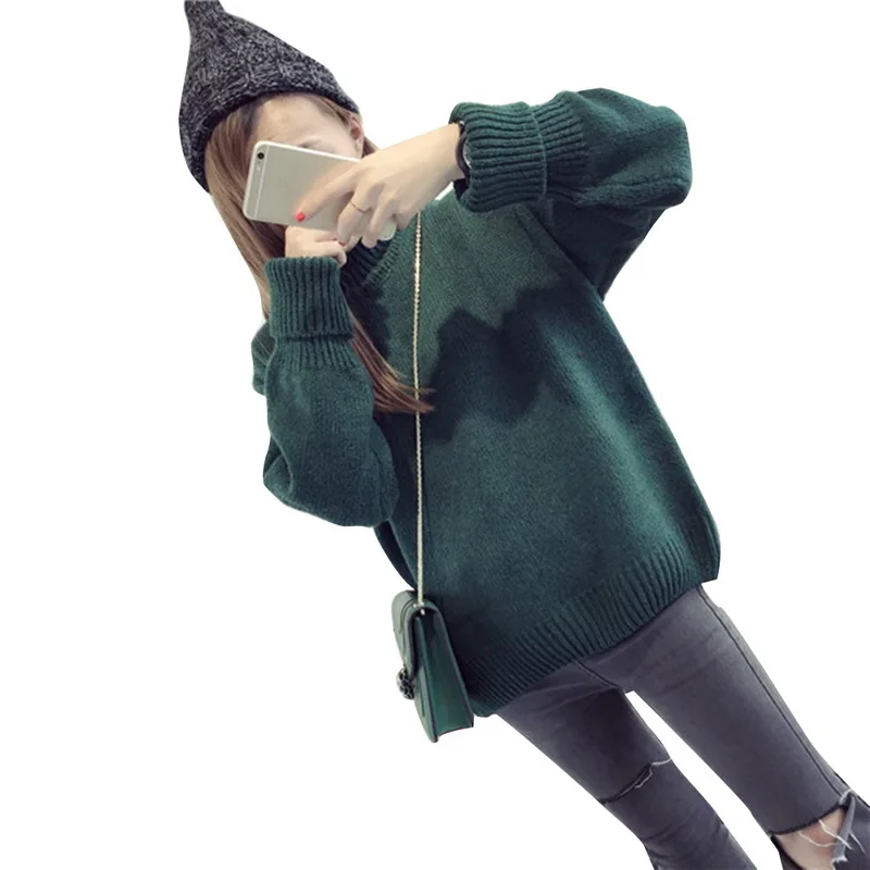 Laamei 2018 осенне-зимние модные повседневные толстые свитера с высоким воротником