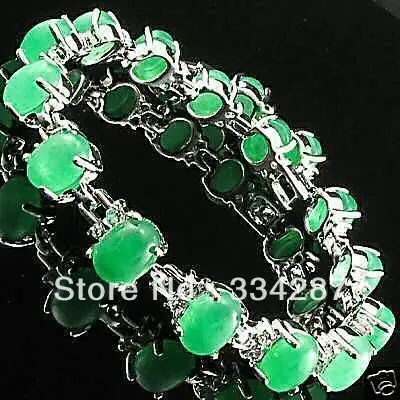 

5 colors!stunning green/pink/ black Natural jade bracelet