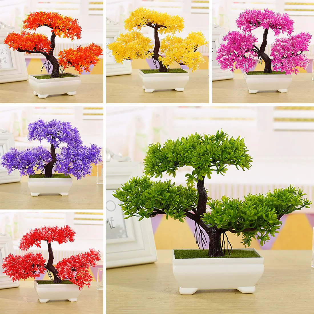 Домашний декор 1 шт. приятный бонсай-сосна имитация декоративных цветов и венок с