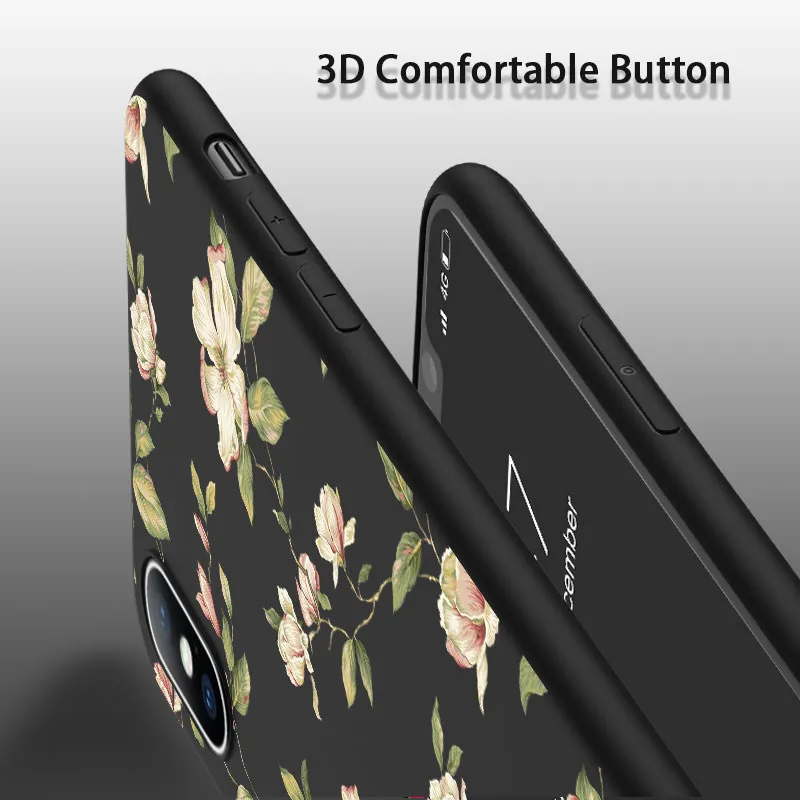 Lovebay Phone Case For iPhone 11 6 6s 7 8 Plus X XR XS 11Pro Max 5 5s Lovely Rose Flower Soft TPU Back Cover Cases |