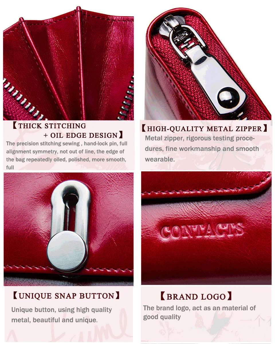 Новый дизайн женский кожаный кошелек качественный Женский Длинный из