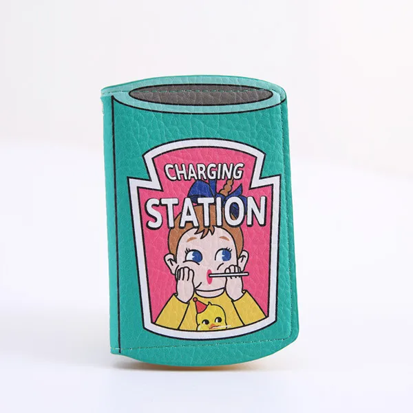 Green Bentoy, Модный женский клатч с мультяшным рисунком, мини-кошелек, кошелек для монет, сумка, визитница, чехол с подвеской на веревке - Цвет: Green