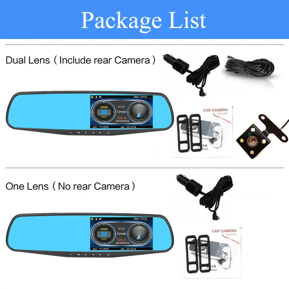 ADDKEY радар детектор зеркало 3 в 1 Dash Cam DVR рекордер с антирадаром gps трекер определение скорости для России камера заднего вида