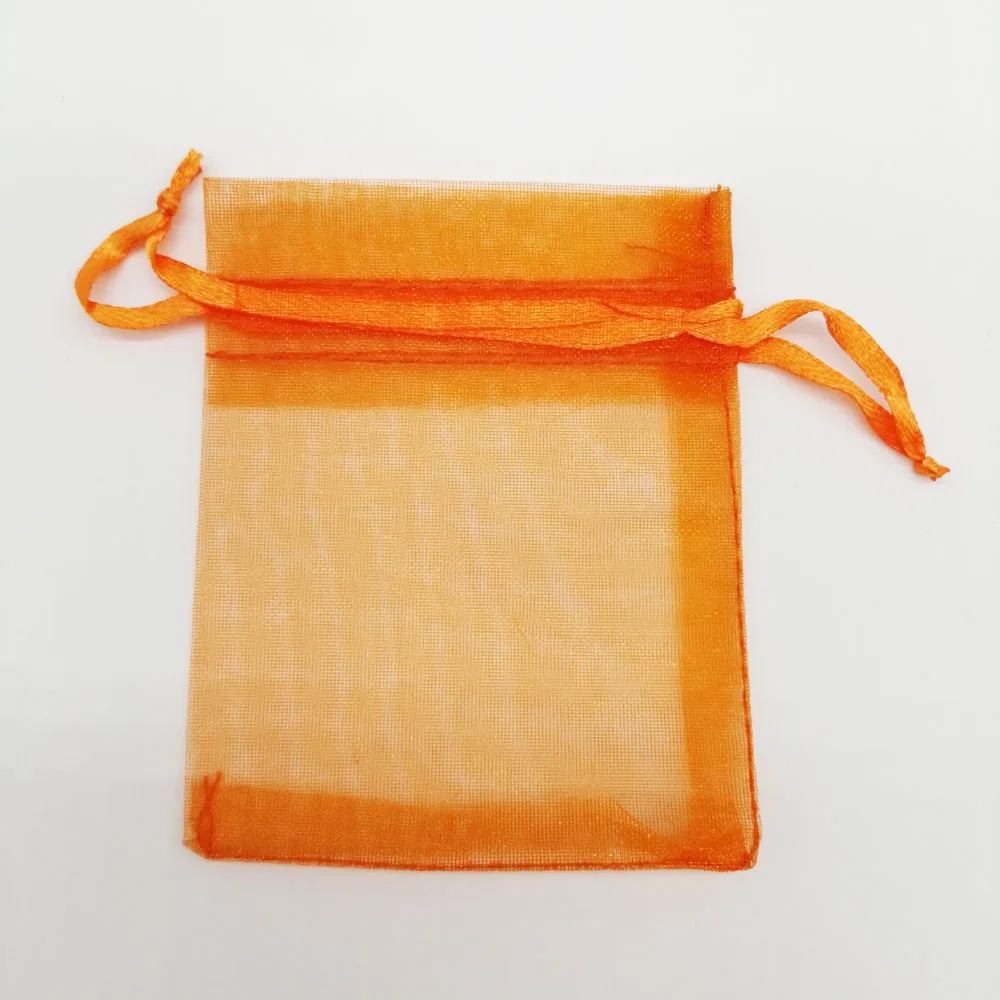 Orange 1000pcs 7x9cm Diy Jewelry Bag Gift Bag Women Drawstring Organza Gift Bags For Wedding/Christmas/Jewelry Display Packaging Bags - Цвет: Orange